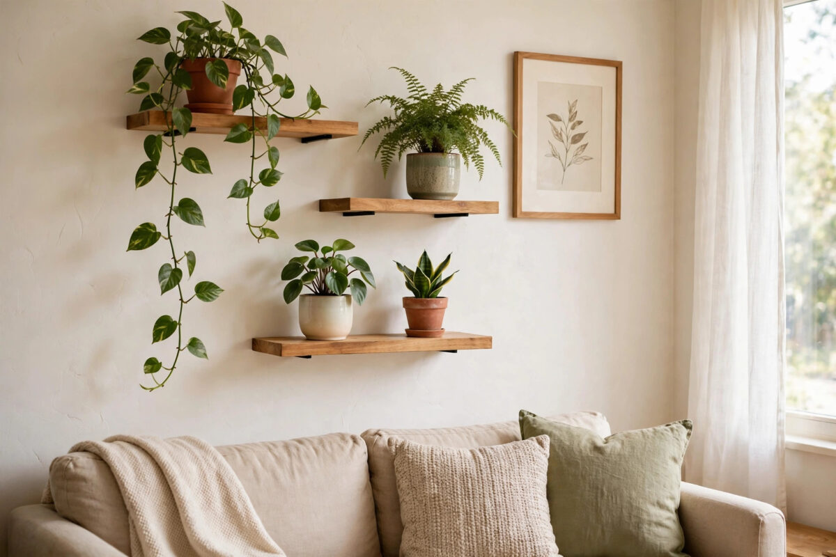 Plant Shelf Ideas for the Living Room